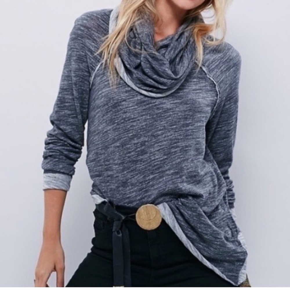 Free People Beach cocoon cowl neck pullover, one size